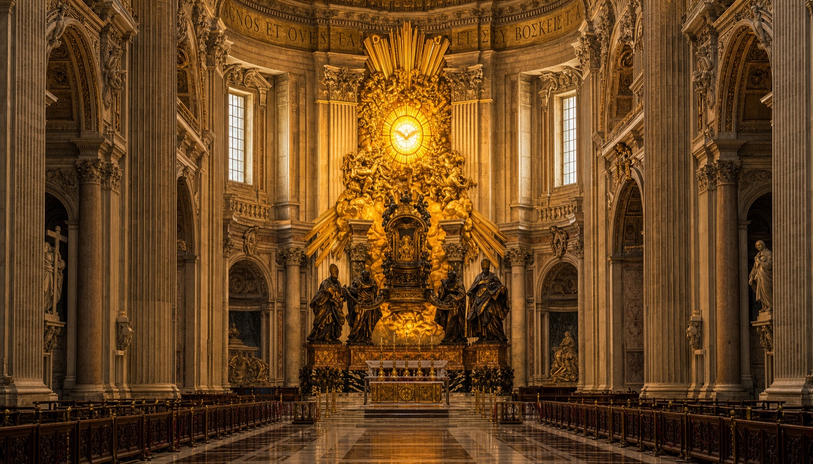 Cathedra Petri Berniniego w apsydzie Bazyliki Świętego Piotra