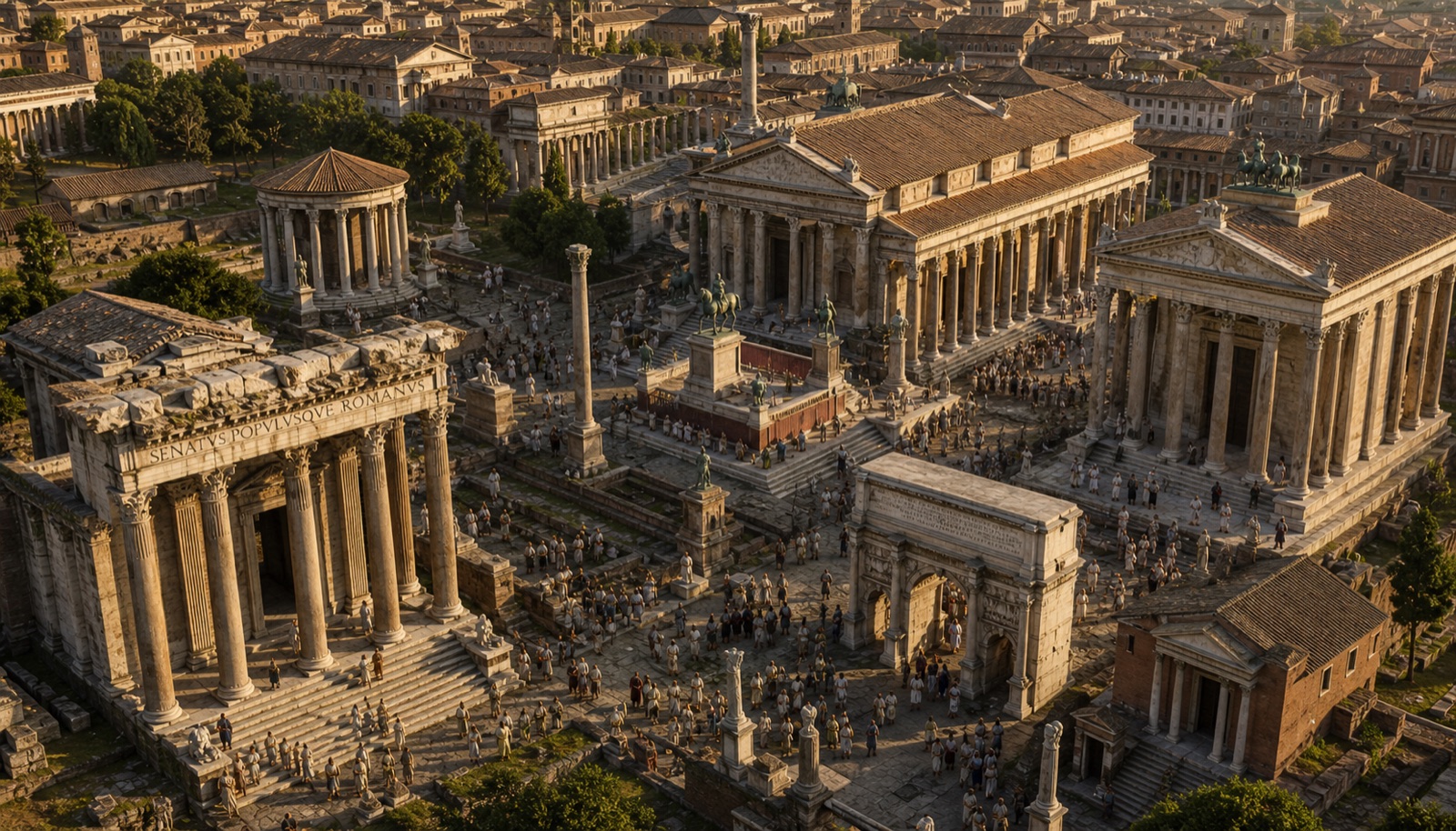 Rekonstrukcja Forum Romanum ok. 100 n.e.